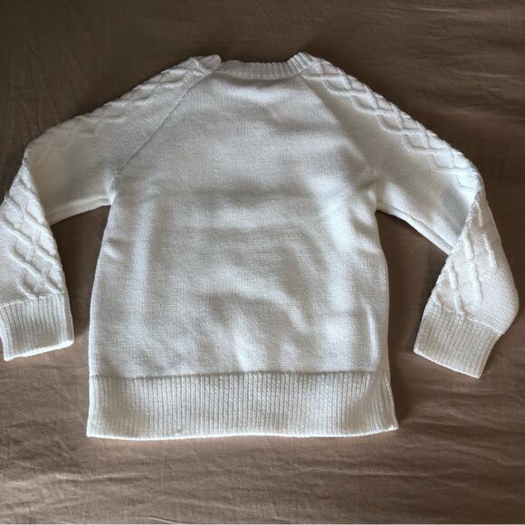 NWT J. Crew Crewcuts Cream Cable Knit Sweater Size Small - Picture 2 of 5